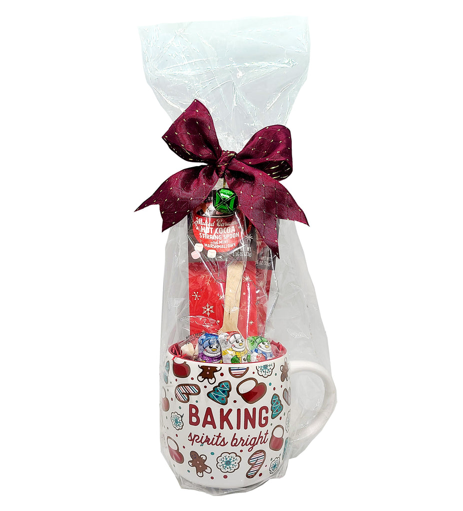 Baking Spirits Bright Mug with Salted Caramel Hot Cocoa Mini Marshma –  SecretPantryLA