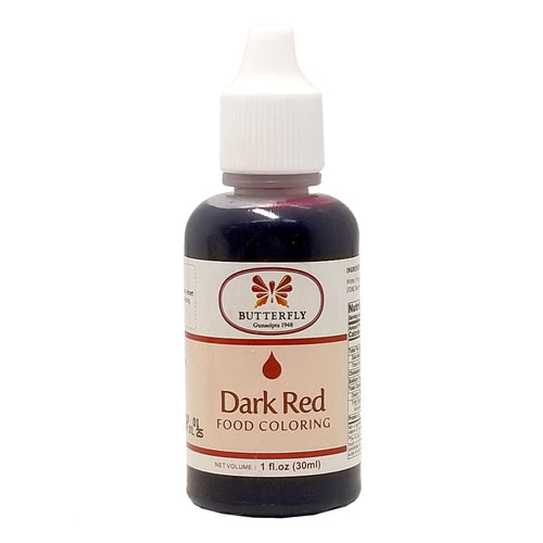 Butterfly Food Coloring Dark Red 1 Fl. Oz. (30 ml)