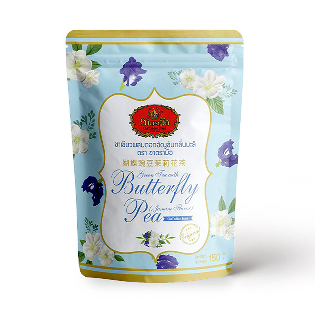 Number One ChaTraMue Hand Brand Jasmine Butterfly Pea Green Tea 5.29 O