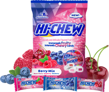 Hi-Chew Berry Mix (Black Cherry, Raspberry, Blueberry) Chewy Candy Peg Bag by Morinaga 3.17 Oz.