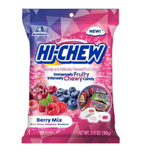 Hi-Chew Berry Mix (Black Cherry, Raspberry, Blueberry) Chewy Candy Peg Bag by Morinaga 3.17 Oz.