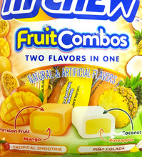 Hi-Chew Fruit Combos (Tropical Smoothie & Piña Colada) 2 Flavors in One Chewy Candy Peg Bag by Morinaga 3 Oz.