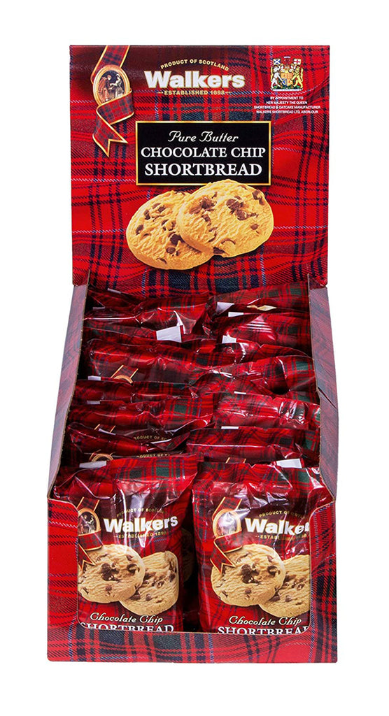 Walkers Pure Butter Chocolate Chip Shortbread Cookies Snack Twin Packs