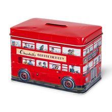 Churchill's London Double-Decker Bus Collectible Tin Coin Bank with Traditional English Butter Toffee – 5.29 oz (150 g)