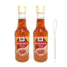 Vietnamese Fish Sauce Nuoc Mam for Vietnamese Spring Roll by Three Ladies 300 ml. X 2 with Bonus Mini Stainless Steel Whisk ( 3-Pc Set)