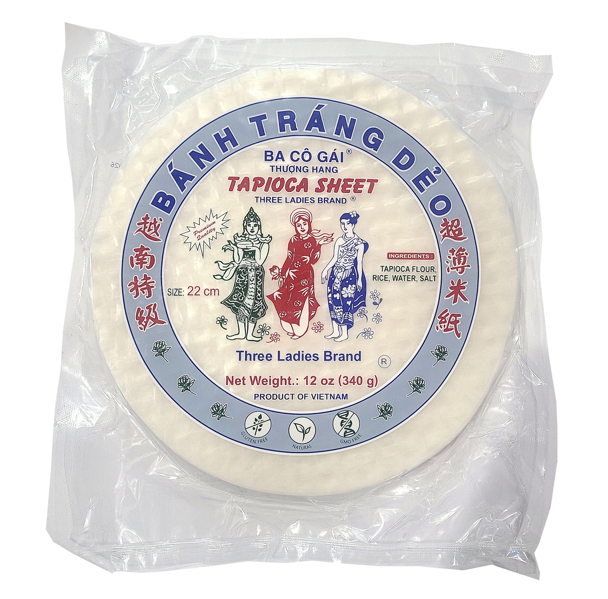 Tapioca Wrappers Three Ladies Vietnamese Spring Roll Tapioca Sheet Banh Trang Deo Wrapp ...