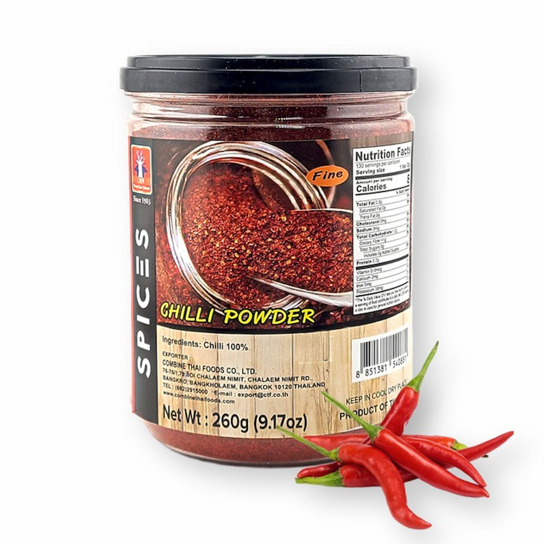 Three Deer Thai Chili Powder Fine 9.17 Oz. (260 g.)
