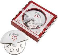 Kate Aspen "A Slice of Love" Stainless Steel Pizza Cutter Wheel in Miniature Pizza Box, Wedding Favor, Bridal Shower Favor, Stocking Stuffers, Guest Prizes, Valentine's Day