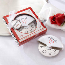 Kate Aspen "A Slice of Love" Stainless Steel Pizza Cutter Wheel in Miniature Pizza Box, Wedding Favor, Bridal Shower Favor, Stocking Stuffers, Guest Prizes, Valentine's Day