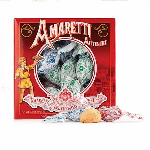 Chiostro di Saronno CRUNCHY Amaretti Cookies Window Box 5.29 Oz. / 150 G.