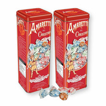 Chiostro di Saronno CRUNCHY Amaretti Cookies Tower Tin 6.17 Oz. (Pack of 2)