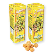 Chiostro di Saronno SOFT LEMON Amaretti Cookies Tower Tin 6.35 Oz. / 180 G. (Pack of 2)
