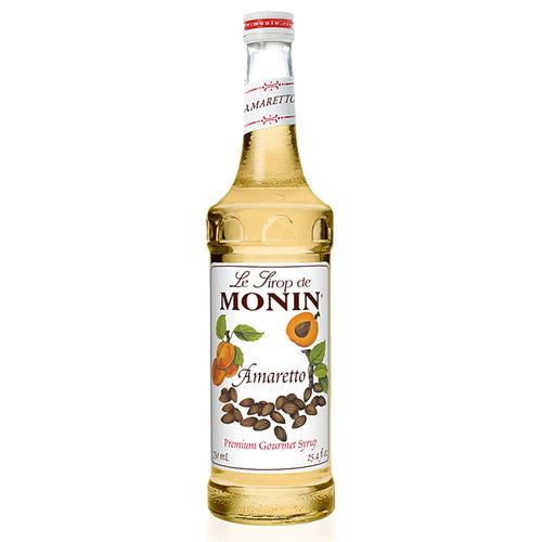 Monin Amaretto Syrup for Cocktails, Coffee, and Beverages 750 Ml. / 25.4 Fl. Oz. X 12 (Factory Case)