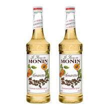 Monin Amaretto Syrup for Cocktails, Coffee, and Beverages 750 Ml. / 25.4 Fl. Oz. (Pack of 2)