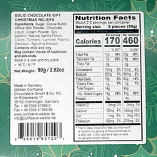 Weibler Solid Chocolate Christmas Releifs Gift Box 2.82 Oz (80 g.)