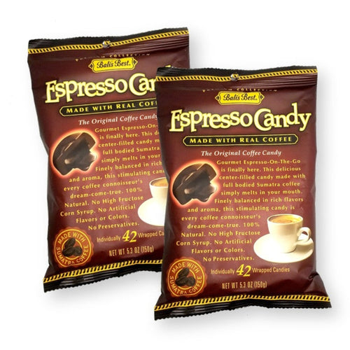 Bali's Best Espresso Candy Made with Real Coffee 5.3 Oz. (Pack of 2)
