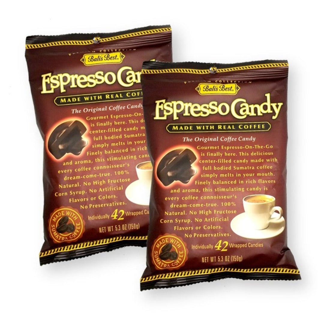 Bali's Best Espresso Candy Made with Real Coffee 5.3 Oz. (Pack of 2)