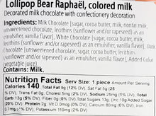 Belfine Fine Belgian Chocolate Lollipops 3 Assorted  - Santa Claus, Frosty the Snowman, and Raphael the Bear 1 Each (Pack of 3)