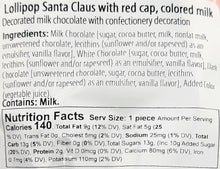 Belfine Fine Belgian Chocolate Lollipops 3 Assorted  - Santa Claus, Frosty the Snowman, and Raphael the Bear 1 Each (Pack of 3)