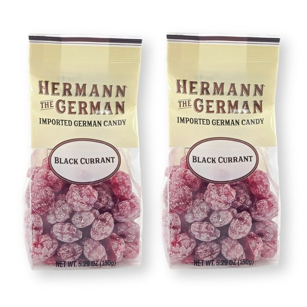 Hermann the German Bavarian BLACK CURRENT Hard Candy 5.29 oz. / 150 g (Pack of 2)