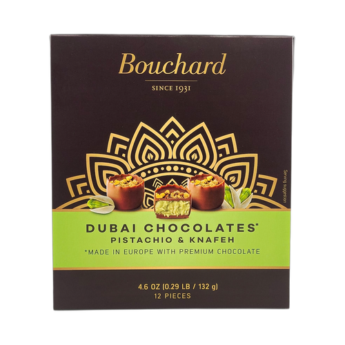 Bouchard Dubai Chocolates Pistachio & Knafeh Premium Chocolate 4.6 Oz. (132 g.)