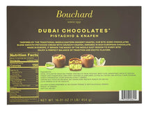 Bouchard Dubai Chocolates Pistachio & Knafeh Premium Chocolate 16.01 Oz. (1 lb. / 453 g.)