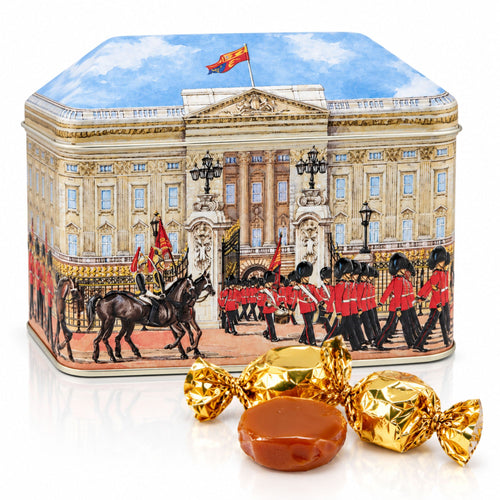 Churchill's Buckingham Palace Collectible Tin Coin Bank with English Toffee – 5.29 oz (150 g)