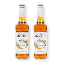 Monin Caramel Syrup for Cocktails, Coffee, and Beverages 750 Ml. / 25.4 Fl. Oz. (Pack of 2)