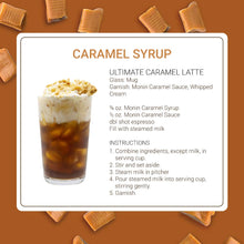Monin Caramel Syrup with Pump Starter Set for Cocktails, Coffee, and Beverages 750 Ml. / 25.4 Fl. Oz. (2-Pc Set)