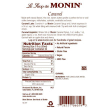 Monin Caramel Syrup for Cocktails, Coffee, and Beverages 750 Ml. / 25.4 Fl. Oz. (Factory Case)