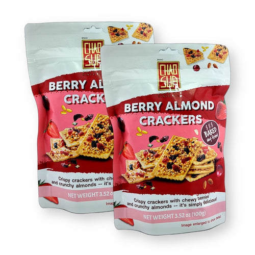 Chao Sua Berry Almond Crackers Baked 3.52 Oz. (Pack of 2)