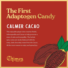 Chimes Adaptogenic Herbal Ginger Chews CALMER CACAO Flavor Real Ginger 2.5 Oz. (Pack of 3)
