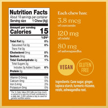 Chimes Adaptogenic Herbal Ginger Chews TRANQUIL TURMERIC Flavor Real Ginger 2.5 Oz. (Pack of 3)