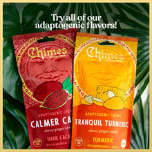 Chimes Adaptogenic Herbal Ginger Chews TRANQUIL TURMERIC Flavor Real Ginger 2.5 Oz. (Pack of 3)