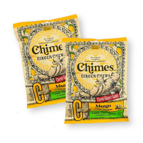 Chimes Ginger Chews Mango Flavor Real Ginger 5 Oz. (Pack of 2)