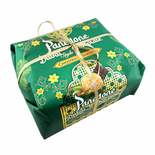 Chiostro di Saronno DUBAI-STYLE CHOCOLATE Panettone Hand Wrapped 28.2 Oz. (800 G.)