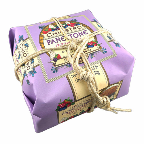 Chiostro di Saronno MASCARPONE FRESH CREAM & WOOD BERRIES Panettone Hand Wrapped 26.5 Oz. (750 G.)