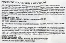 Chiostro di Saronno Mascarpone Fresh Cream & Wood Berries Panettone Hand Wrapped 26.5 Oz. (750 G.)