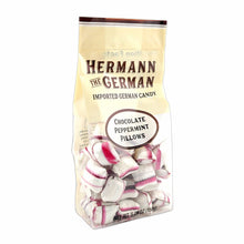 Hermann the German Bavarian CHOCOLATE PEPPERMINT PILLOWS Hard Candy 5.29 oz. / 150 g (Pack of 2)