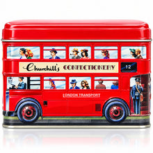 Churchill's London Double-Decker Bus Collectible Tin Coin Bank with Traditional English Butter Toffee – 5.29 oz (150 g)