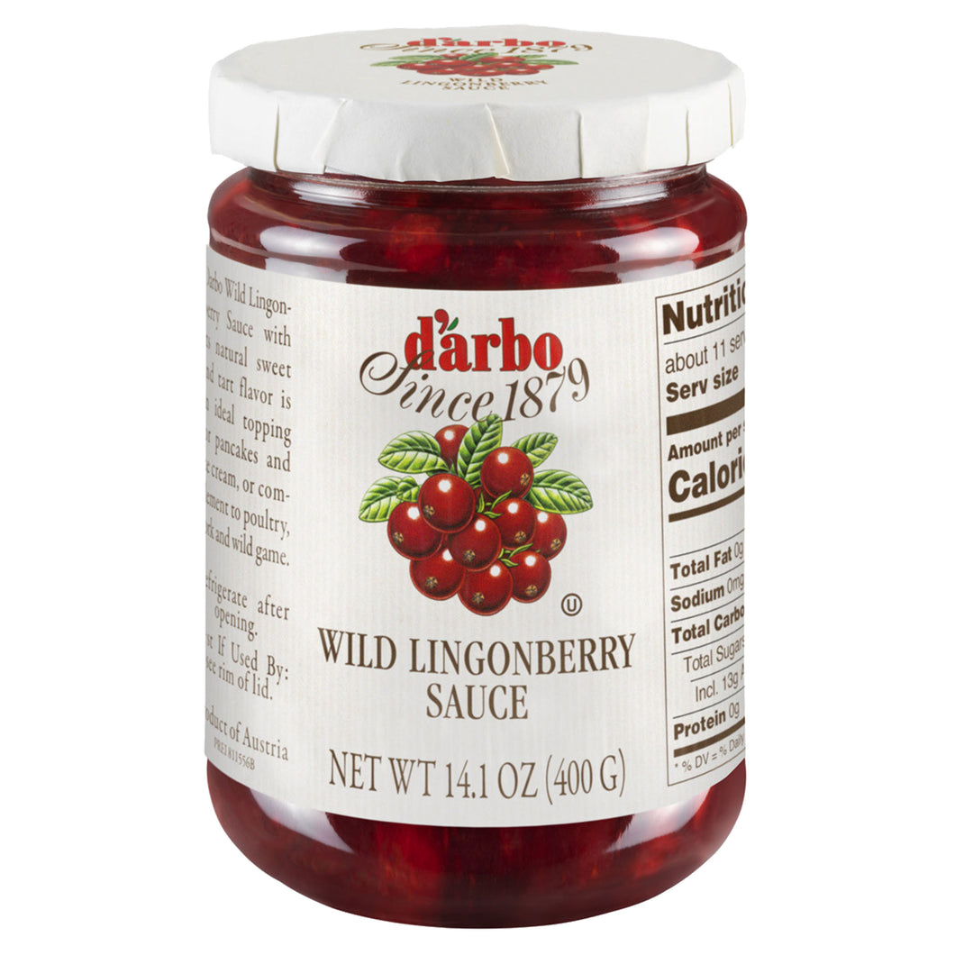 D'Arbo Wild Lingonberry Sauce 14.1 Oz. (400 G) (Pack of 2)