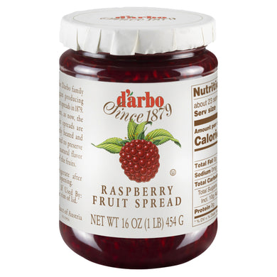 D'Arbo Raspberry Fruit Spread All Natural  16 Oz. (454 G) (Pack of 2)