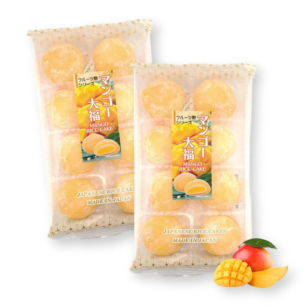 Japanese Mochi Fruit Daifuko MANGO Rice Cake 7.00 Oz / 200 g (Pack of 2)