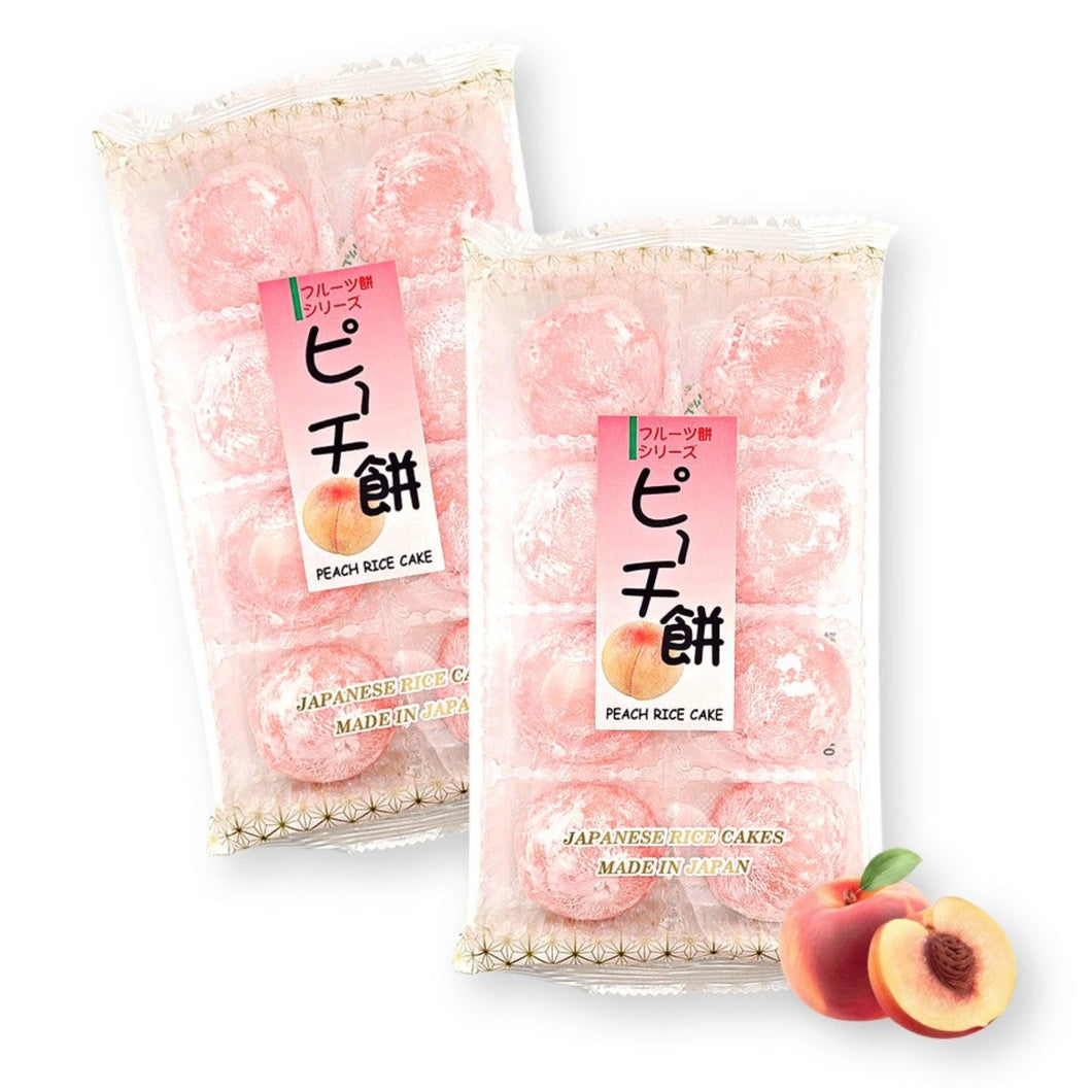Japanese Mochi Fruit Daifuko PEACH Rice Cake 7.00 Oz / 200 g (Pack of 2)