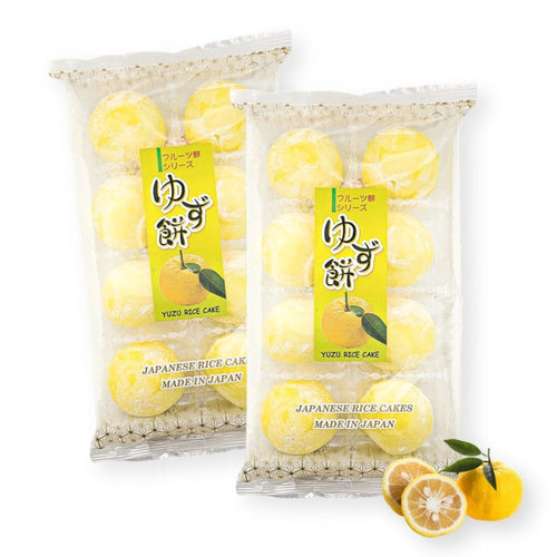 Japanese Mochi Fruit Daifuku YUZU Rice Cake 7.00 Oz / 200 g (Pack of 2)