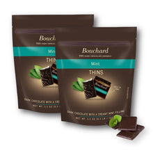 Bouchard Dark Chocolate Mint Thins 72% Cacao 5.3 Oz. (150 g.) (Pack of 2)