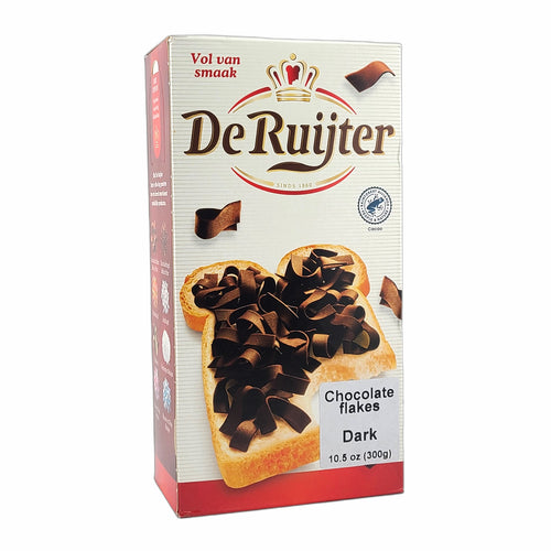 De Ruijter Dutch Dark Chocolate Flakes 10.5 Oz. (300 G.)