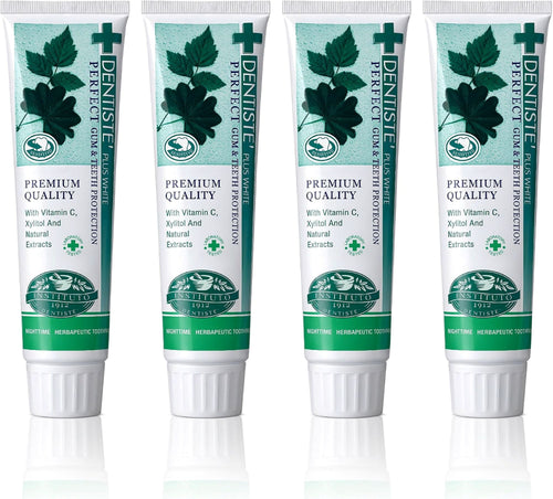 Dentiste Premium Nighttime Herbal Toothpaste For Fresh Morning Breath Net Wt. 3.5 oz. / 100 g. (Pack of 3)