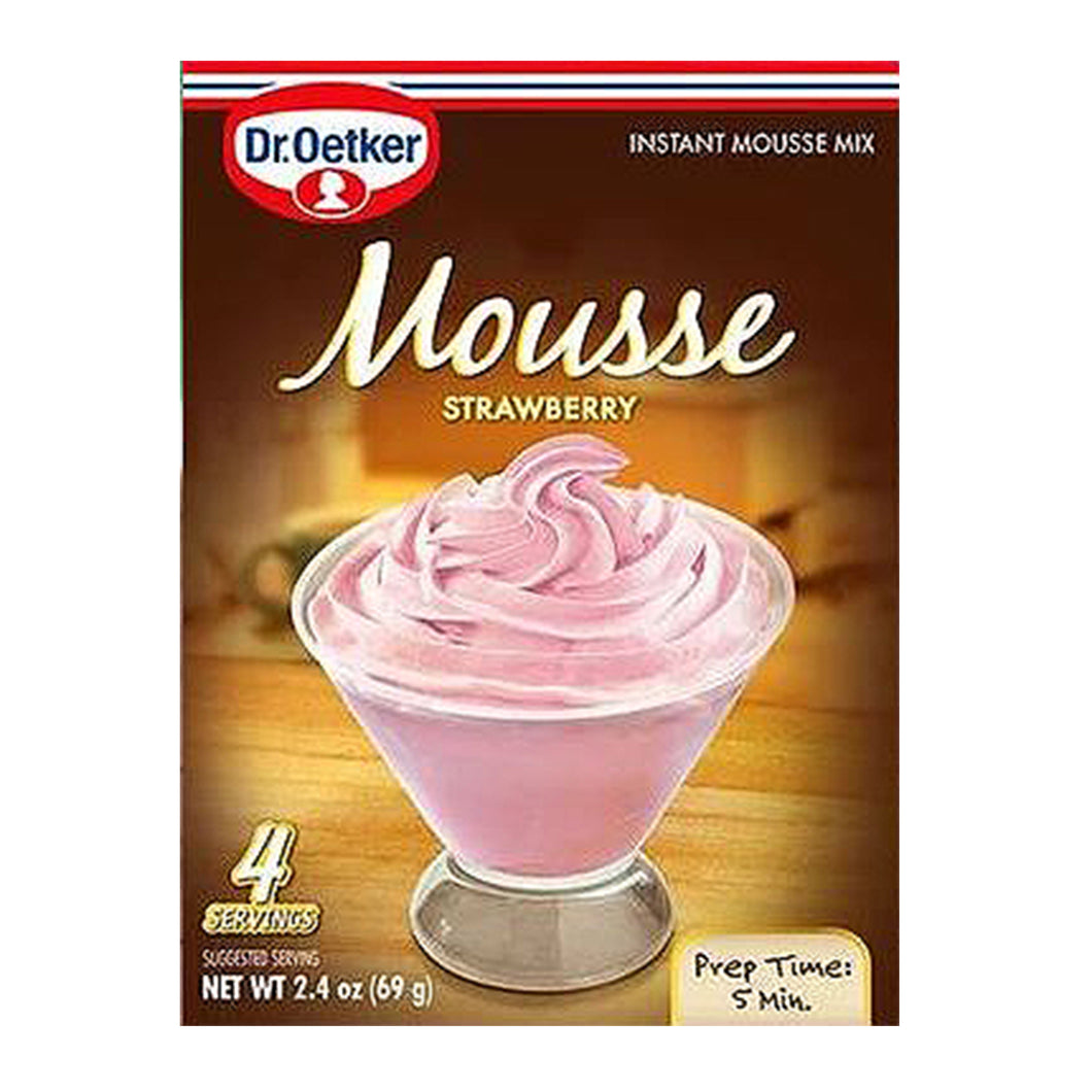 Dr. Oetker Strawberry Mousse Instant Mousse Mix 2.4 Oz. (Pack of 3)