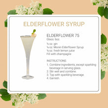Monin Elderflower Syrup for Cocktails, Coffee, and Beverages 750 Ml. / 25.4 Fl. Oz. X 12 (Factory Case)